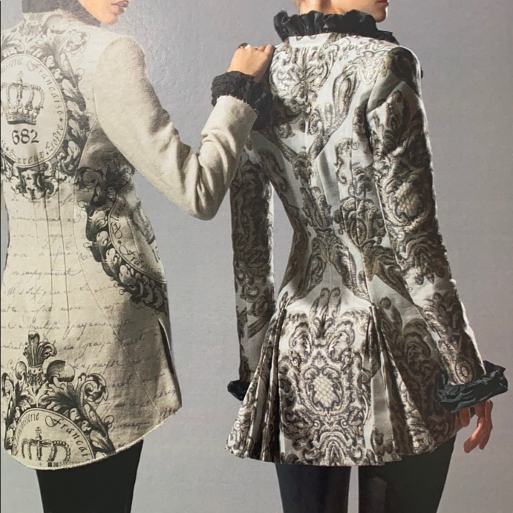 JACKET BLAZER with Ruffles / suit / suiting